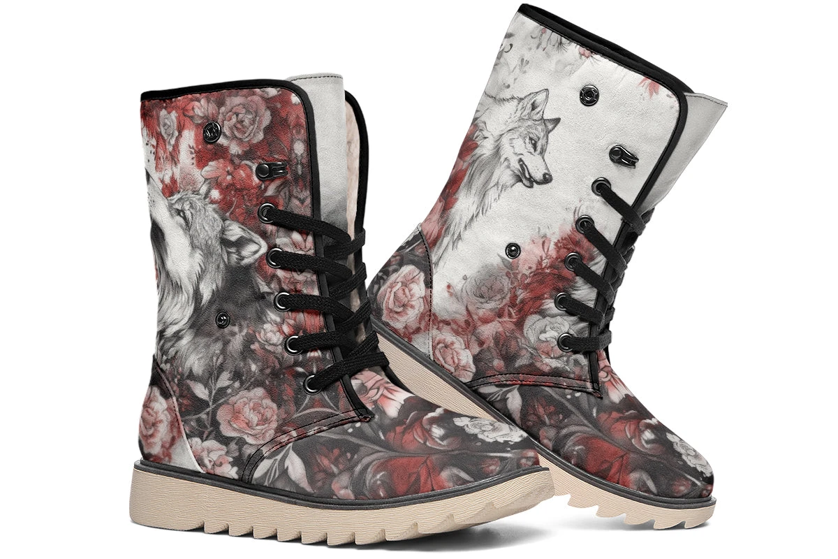Crimson Wolf Fold Over Winter Boots 9 Crimson Wolf Fold Over Winter Boots - Image 7