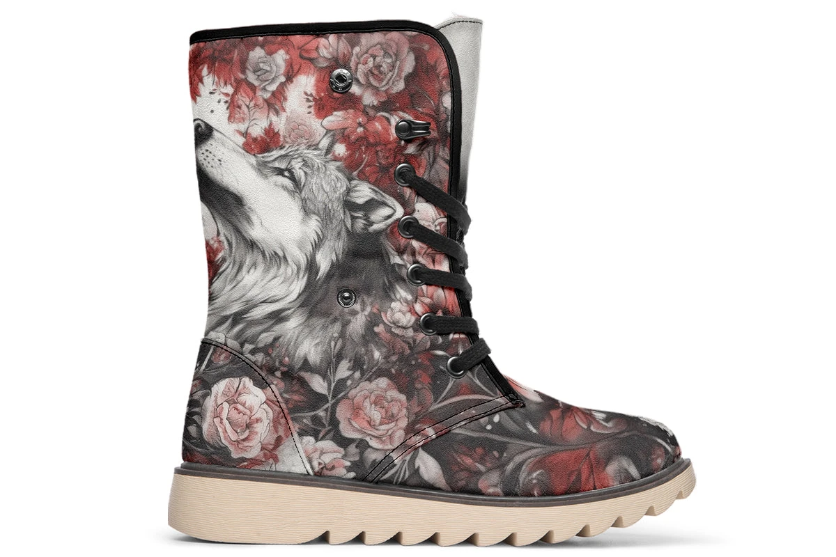 Crimson Wolf Fold Over Winter Boots 4 Crimson Wolf Fold Over Winter Boots - Image 2