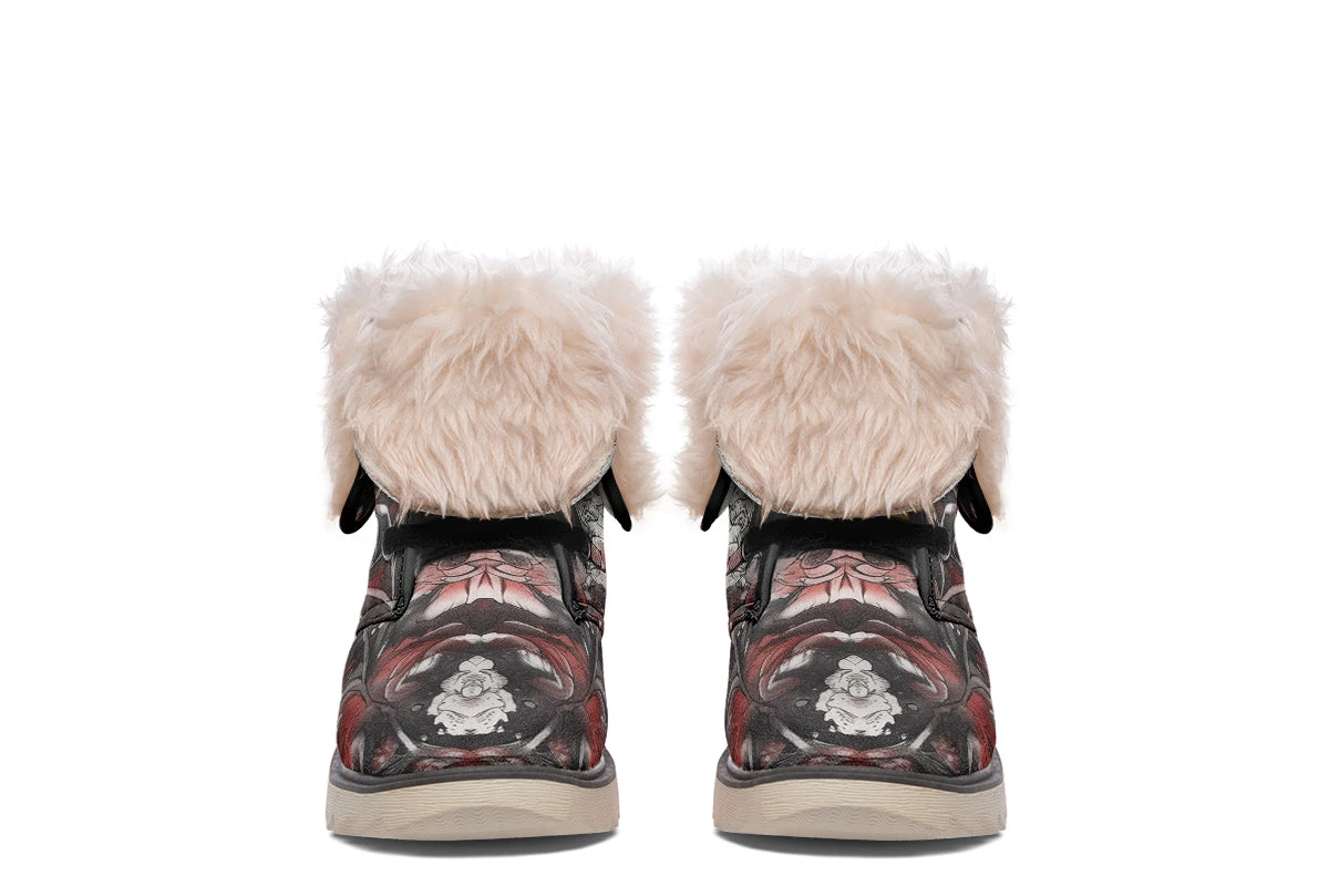 Crimson Wolf Fold Over Winter Boots 14 Crimson Wolf Fold Over Winter Boots - Image 12