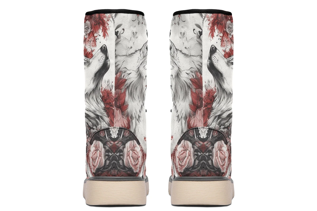 Crimson Wolf Fold Over Winter Boots 7 Crimson Wolf Fold Over Winter Boots - Image 5