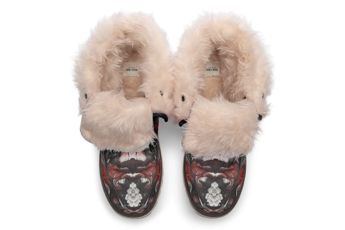 Crimson Wolf Fold Over Winter Boots 16 Crimson Wolf Fold Over Winter Boots - Image 14