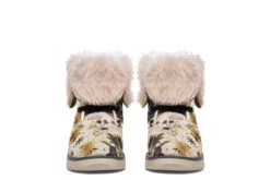 Enchanted Blossoms Fold Over Winter Boots -Rogue & Wolf Shop FoldOverWinterBoots EnchantedBlossomFoldOverWinterBoots 173 36660 Polarboots CW STR8 NLB