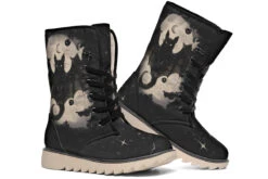 Moonlit Bat Fold Over Winter Boots -Rogue & Wolf Shop FoldOverWinterBoots MoonlitBatFoldOverWinterBoots 173 79211 Polarboots CW STR13 NLB