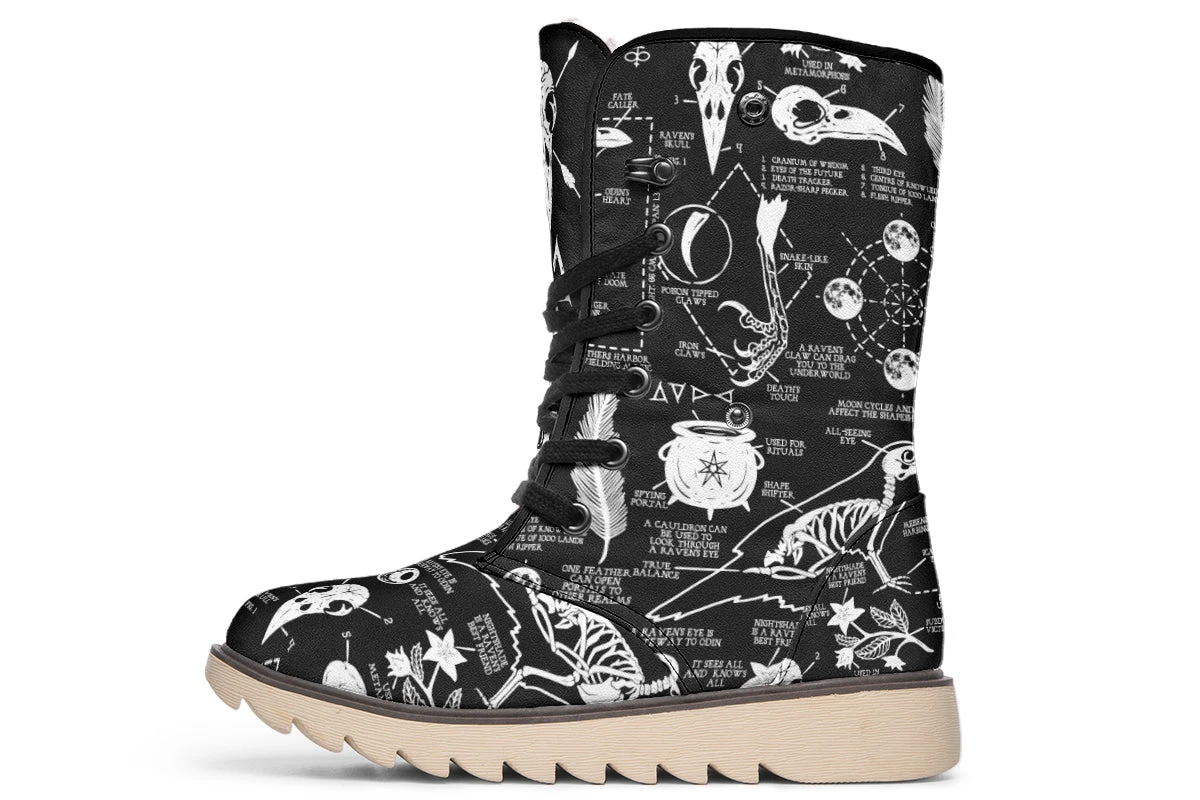 Raven Study Fold Over Winter Boots 3 Raven Study Fold Over Winter Boots