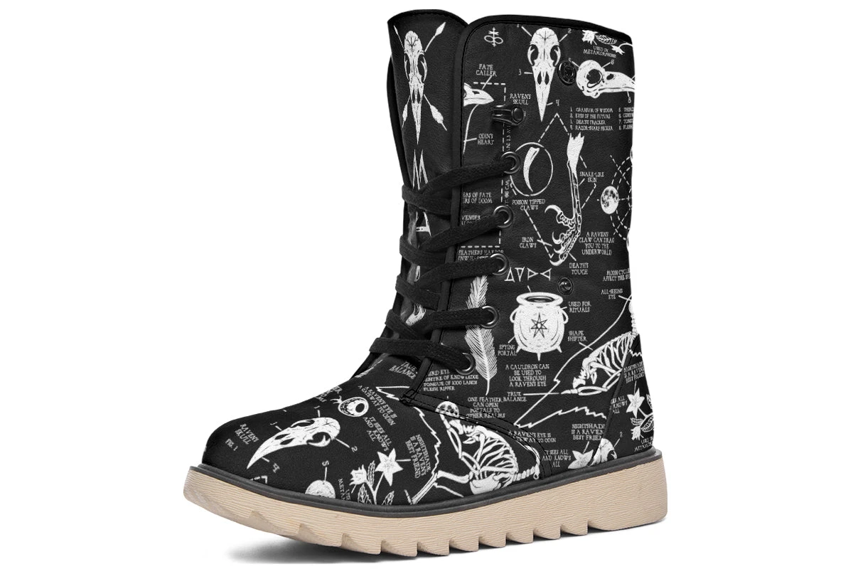 Raven Study Fold Over Winter Boots 6 Raven Study Fold Over Winter Boots - Image 4