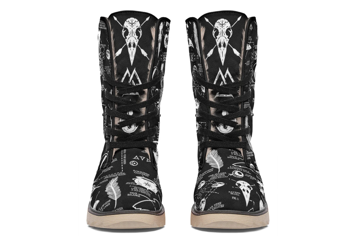 Raven Study Fold Over Winter Boots 7 Raven Study Fold Over Winter Boots - Image 5