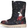 Yule Antlers Fold Over Winter Boots