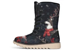 Yule Antlers Fold Over Winter Boots