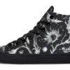 Black Lunaria High Tops -Rogue & Wolf Shop HighTops BlackLunariaHighTops 173 50203 Hightop RAW Blk STR2