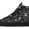 Black Widow Garden High Tops -Rogue & Wolf Shop HighTops BlackWidowGardenHighTops 173 50215 Hightop RAW Blk STR2