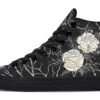 Ivory Kintsugi Rose High Tops -Rogue & Wolf Shop HighTops IvoryKintsugiRoseHighTops 173 52651 Hightop RAW Blk STR2