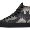 Moonlit Bat High Tops 2 Moonlit Bat High Tops -Rogue & Wolf Shop HighTops MoonlitBatHighTops 173 51009 Hightop RAW Blk STR2