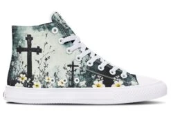 Mourning Petals High Tops -Rogue & Wolf Shop HighTops MourningPetalsHighTops 173 49115 Hightop RAW WT STR3