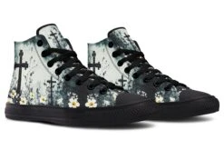 Mourning Petals High Tops -Rogue & Wolf Shop HighTops MourningPetalsHighTops 173 49115 Hightops RAW Blk STR4 NLB