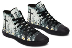 Mourning Petals High Tops -Rogue & Wolf Shop HighTops MourningPetalsHighTops 173 49115 Hightops RAW Blk STR5 NLB