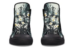 Mourning Petals High Tops -Rogue & Wolf Shop HighTops MourningPetalsHighTops 173 49115 Hightops RAW Blk STR7 NLB