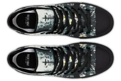 Mourning Petals High Tops -Rogue & Wolf Shop HighTops MourningPetalsHighTops 173 49115 hightops RAW Blk STR9