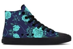Ocean Rose Romance High Tops -Rogue & Wolf Shop HighTops OceanRoseRomanceHighTops 173 56946 Hightop RAW Blk STR3