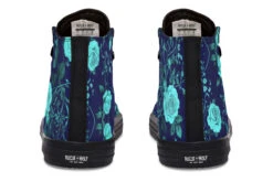 Ocean Rose Romance High Tops -Rogue & Wolf Shop HighTops OceanRoseRomanceHighTops 173 56946 Hightop RAW Blk STR8