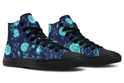 Ocean Rose Romance High Tops -Rogue & Wolf Shop HighTops OceanRoseRomanceHighTops 173 56946 Hightops RAW Blk STR4 NLB