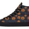 Pumpkin Party High Tops -Rogue & Wolf Shop HighTops PumpkinPartyHighTops 173 38194 Hightop RAW Blk STR2