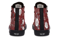 Red Rose Romance High Tops -Rogue & Wolf Shop HighTops RedRoseRomanceHighTops 173 52666 Hightop RAW Blk STR8