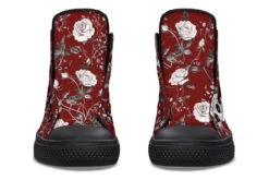 Red Rose Romance High Tops -Rogue & Wolf Shop HighTops RedRoseRomanceHighTops 173 52666 Hightops RAW Blk STR7 NLB