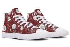 Red Rose Romance High Tops -Rogue & Wolf Shop HighTops RedRoseRomanceHighTops 173 52666 Hightops RAW WT STR4 NLB