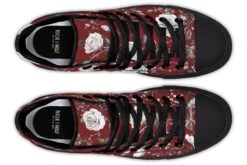 Red Rose Romance High Tops -Rogue & Wolf Shop HighTops RedRoseRomanceHighTops 173 52666 hightops RAW Blk STR9