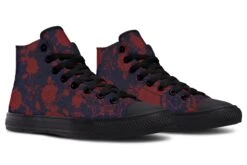 Scarlet Rose Romance High Tops -Rogue & Wolf Shop HighTops ScarletRoseRomanceHighTops 173 56956 Hightops RAW Blk STR4 NLB