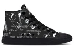 Raven Study High Tops 22 Raven Study High Tops -Rogue & Wolf Shop Hightops RavenStudyhightopsdesigntemplate 173 17397 Hightop RAW Blk STR3