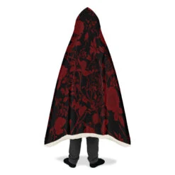 Blood Rose Romance Hooded Blanket -Rogue & Wolf Shop HoodedBlankets BloodRoseRomanceHoodedBlanket 173 28327 Hoodedblankets WT STR12 NLB