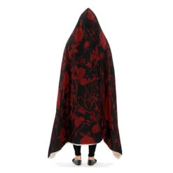 Blood Rose Romance Hooded Blanket -Rogue & Wolf Shop HoodedBlankets BloodRoseRomanceHoodedBlanket 173 28327 Hoodedblankets WT STR4 NLB