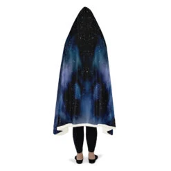 Deep Blue Hooded Blanket -Rogue & Wolf Shop HoodedBlankets DeepBlueHoodedBlanket 173 28406 Hoodedblankets WT STR8 NLB