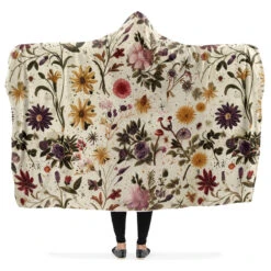 Enchanted Blossoms Hooded Blanket
