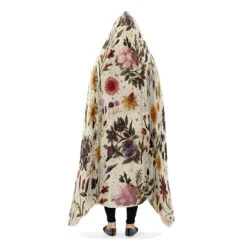 Enchanted Blossoms Hooded Blanket -Rogue & Wolf Shop HoodedBlankets EnchantedBlossomsHoodedBlanket 173 28378 Hoodedblankets WT STR4 NLB
