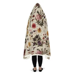 Enchanted Blossoms Hooded Blanket -Rogue & Wolf Shop HoodedBlankets EnchantedBlossomsHoodedBlanket 173 28378 Hoodedblankets WT STR8 NLB