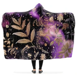 Galactic Bloom Hooded Blanket