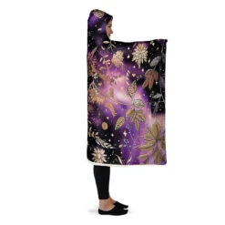 Galactic Bloom Hooded Blanket 20 Galactic Bloom Hooded Blanket -Rogue & Wolf Shop HoodedBlankets GalacticBloomHoodedBlanket 173 28332 Hoodedblankets WT STR7 NLB