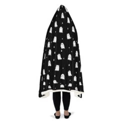 Ghost Party Hooded Blanket -Rogue & Wolf Shop HoodedBlankets GhostPartyHoodedBlanket 173 28387 Hoodedblankets WT STR8 NLB