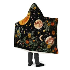 Lunar Meadow Hooded Blanket -Rogue & Wolf Shop HoodedBlankets LunarMeadowHoodedBlanket 173 28361 Hoodedblankets WT STR10 NLB