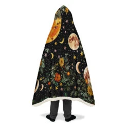 Lunar Meadow Hooded Blanket -Rogue & Wolf Shop HoodedBlankets LunarMeadowHoodedBlanket 173 28361 Hoodedblankets WT STR12 NLB