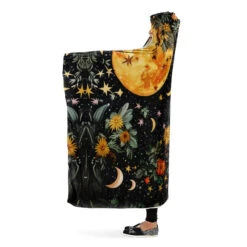 Lunar Meadow Hooded Blanket -Rogue & Wolf Shop HoodedBlankets LunarMeadowHoodedBlanket 173 28361 Hoodedblankets WT STR3 NLB