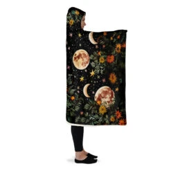 Lunar Meadow Hooded Blanket -Rogue & Wolf Shop HoodedBlankets LunarMeadowHoodedBlanket 173 28361 Hoodedblankets WT STR7 NLB