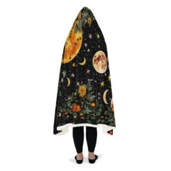 Lunar Meadow Hooded Blanket -Rogue & Wolf Shop HoodedBlankets LunarMeadowHoodedBlanket 173 28361 Hoodedblankets WT STR8 NLB