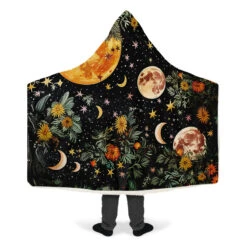 Lunar Meadow Hooded Blanket -Rogue & Wolf Shop HoodedBlankets LunarMeadowHoodedBlanket 173 28361 Hoodedblankets WT STR9 NLB