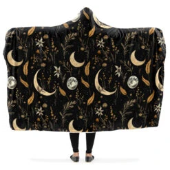Moonlit Botanica Hooded Blanket
