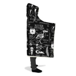 Raven Study Hooded Blanket -Rogue & Wolf Shop HoodedBlankets RavenStudyHoodedBlanket 173 28443 Hoodedblankets WT STR11 NLB