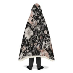 Vintage Peonies Hooded Blanket -Rogue & Wolf Shop HoodedBlankets VintagePeoniesHoodedBlanket 173 28436 Hoodedblankets WT STR12 NLB