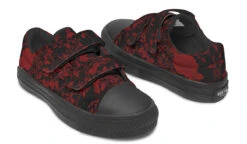 Blood Rose Romance Kids Low Tops -Rogue & Wolf Shop KidsLowTops BloodRoseRomanceKidsLowTops 173 37234 Kidslowtop Blk STR8 RAW